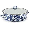 Saute Pan, 3 Quart, Ocean Swirl Enamelware