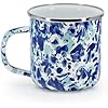 Ocean Swirl Enamelware 12 oz. Mug. Set of 4