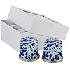 Enamelware Salt & Pepper Set, Ocean Swirl