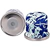 Enamelware Salt & Pepper Set, Ocean Swirl