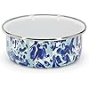 Ocean Swirl Enamelware Soup Bowls, Set of 4