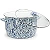 Stock Pot 18 Quart, Ocean Swirl Enamelware