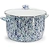 Stock Pot 18 Quart, Ocean Swirl Enamelware