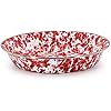 Golden Rabbit Enamelware 10” Pie Plate, Red Swirl