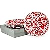 Appetizer Plate Gift Set, Red Swirl, Set of 4