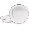 Golden Rabbit Enamelware 10” Pie Plate, Solid White