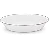 Golden Rabbit Enamelware 10” Pie Plate, Solid White